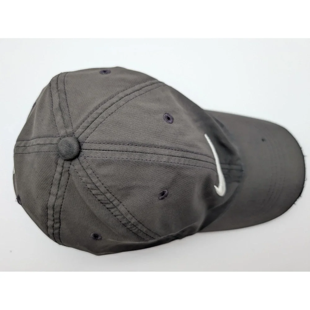 Nike Heritage Adjustable Baseball Cap Dark Gray Distressed Swoosh Hat